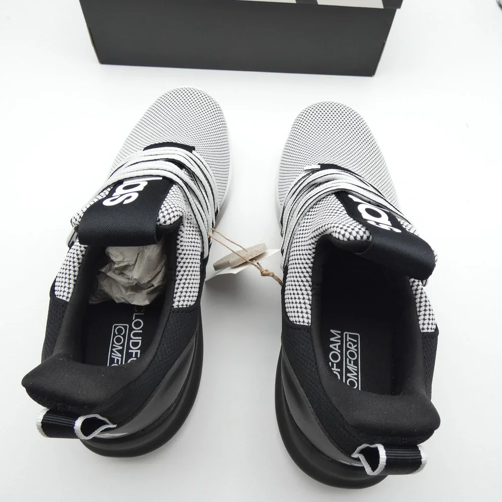 Adidas Lite Racer Adapt 7.0 Mens 12 Black White Slip On Sneakers IE6330